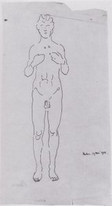 Figurenstudie voor Blik in het Oneindige III door Ferdinand Hodler